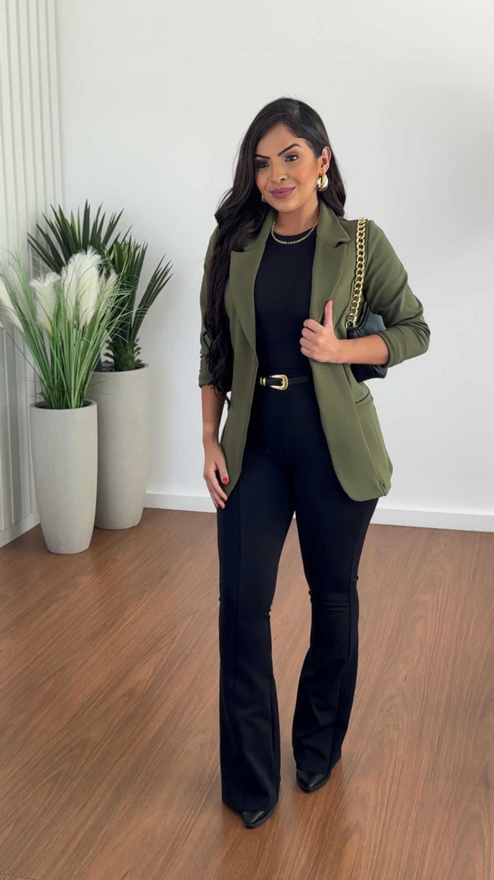 BLAZER ALONGADO VERDE