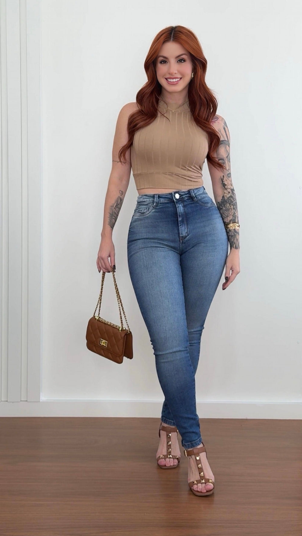 CROPPED SABRINA CAPUCCINO