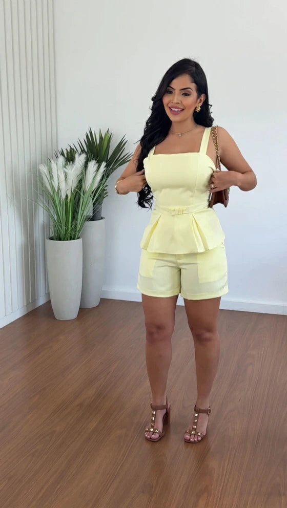 CONJUNTO CÍNTIA AMARELO PASTEL
