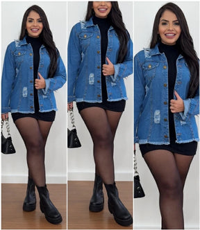 JAQUETA JEANS MELISSA ESCURA