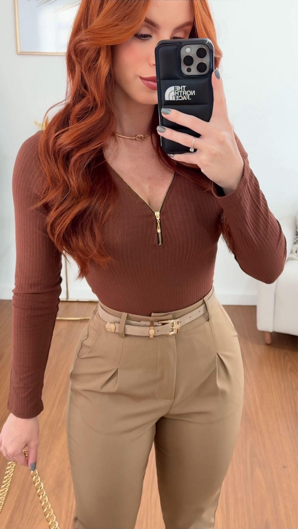 BODY JANAINA MARROM ML