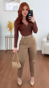 CALÇA NICOLY BEGE