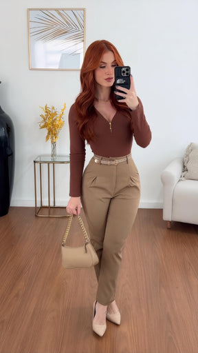 CALÇA NICOLY BEGE