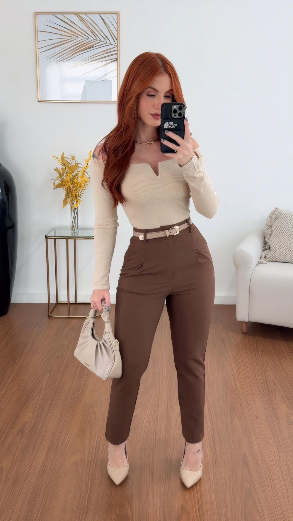 CALÇA NICOLY MARROM