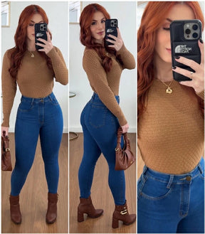 BLUSA BRENDA CARAMELO